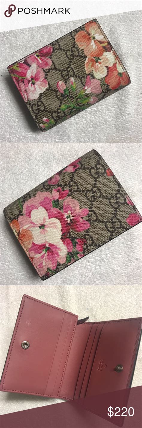 gucci flower wallet|gucci wallet female.